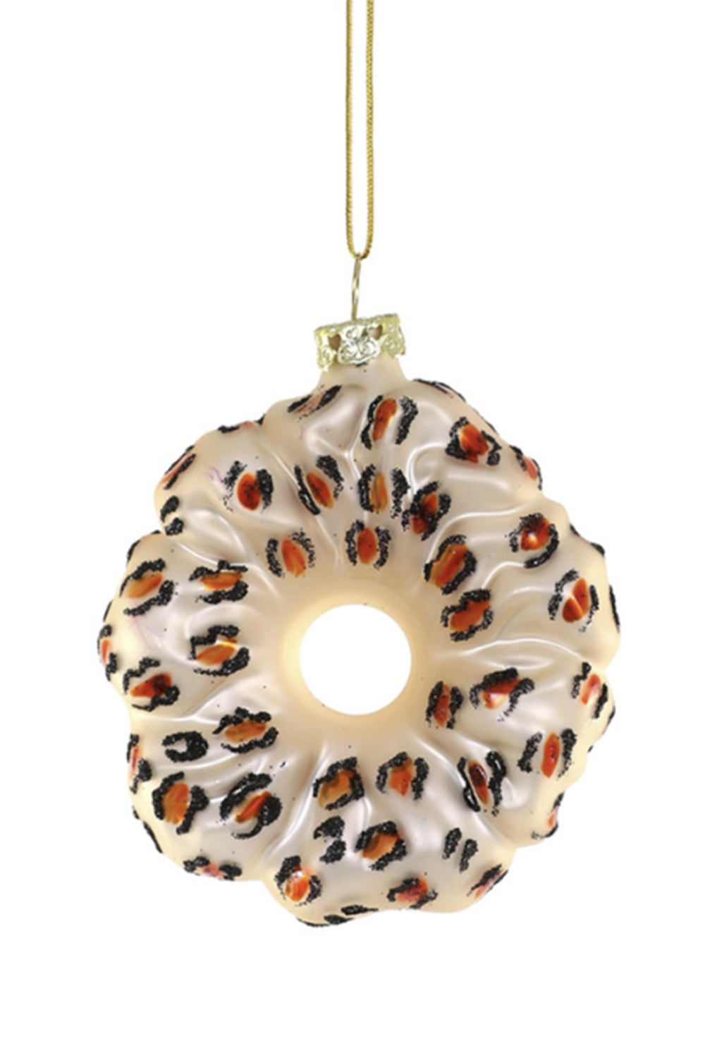 Glass Ornament - Scrunchie Leopard