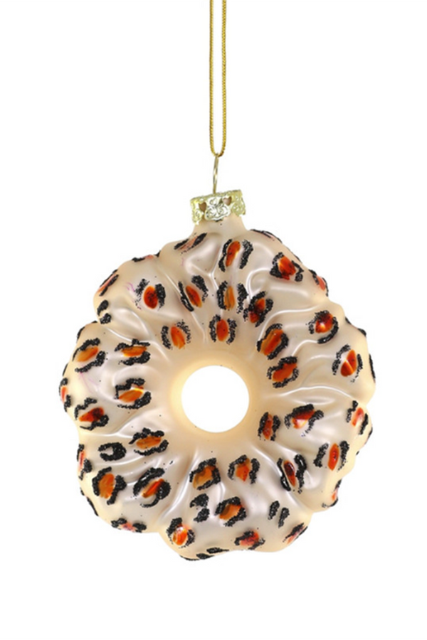 Glass Ornament - Scrunchie Leopard