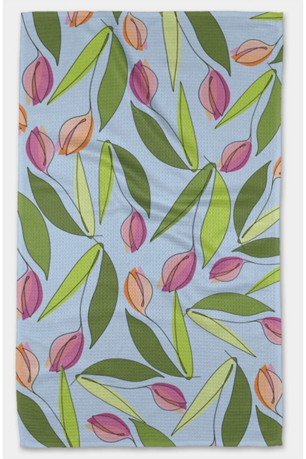 Geometry Kitchen Tea Towel - May Flowers