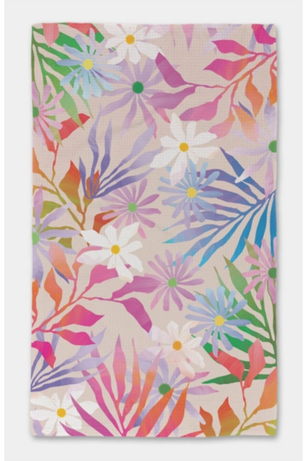 Geometry Kitchen Tea Towel - LUXE Bold Blossoms