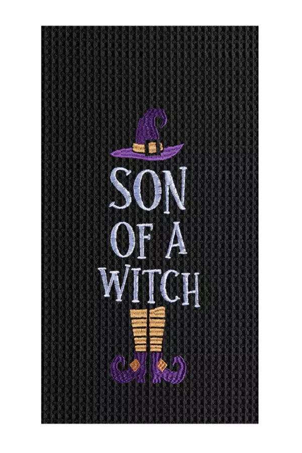 Halloween Waffle Kitchen Towel - Son of a Witch