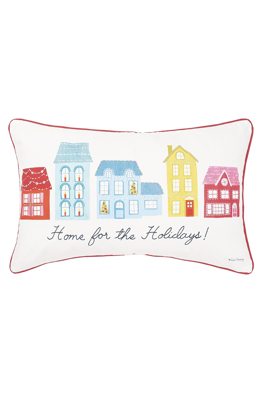 Holiday Pillow - Vintage Holiday Houses