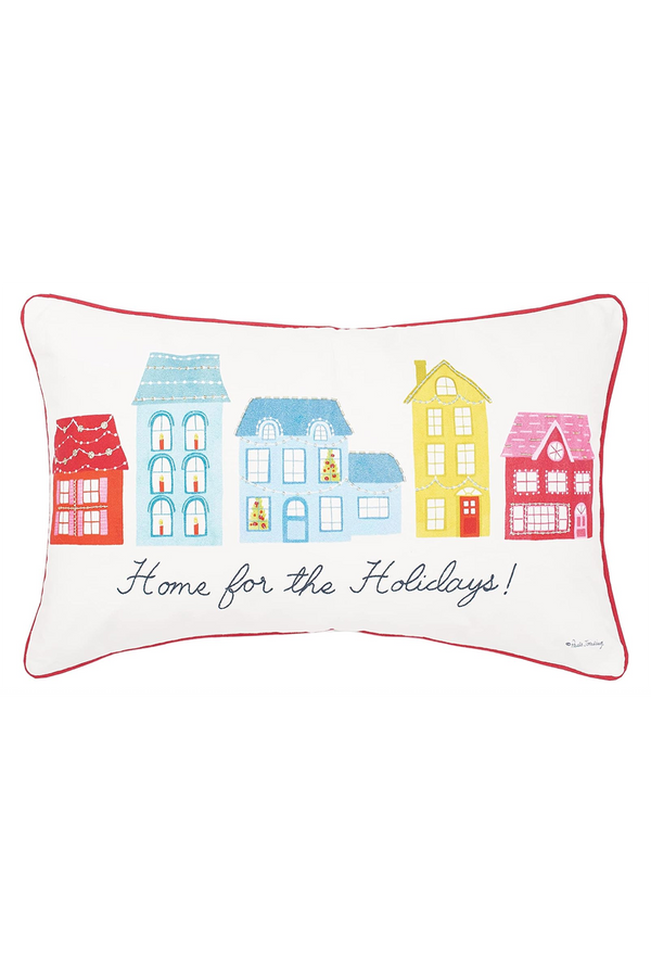 Holiday Pillow - Vintage Holiday Houses