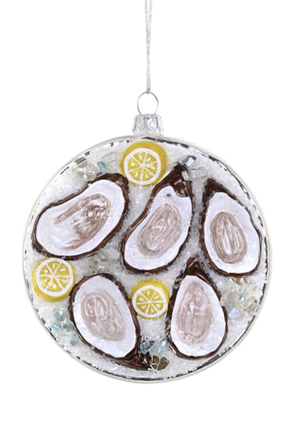 Glass Ornament - Plated Oysters on Ice