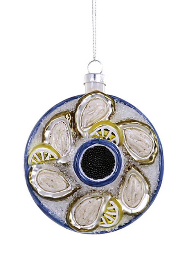 Glass Ornament - Regular Plated Oysters