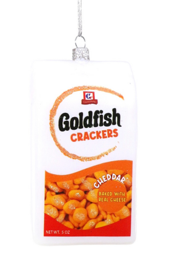 Glass Ornament - Goldfish Crackers