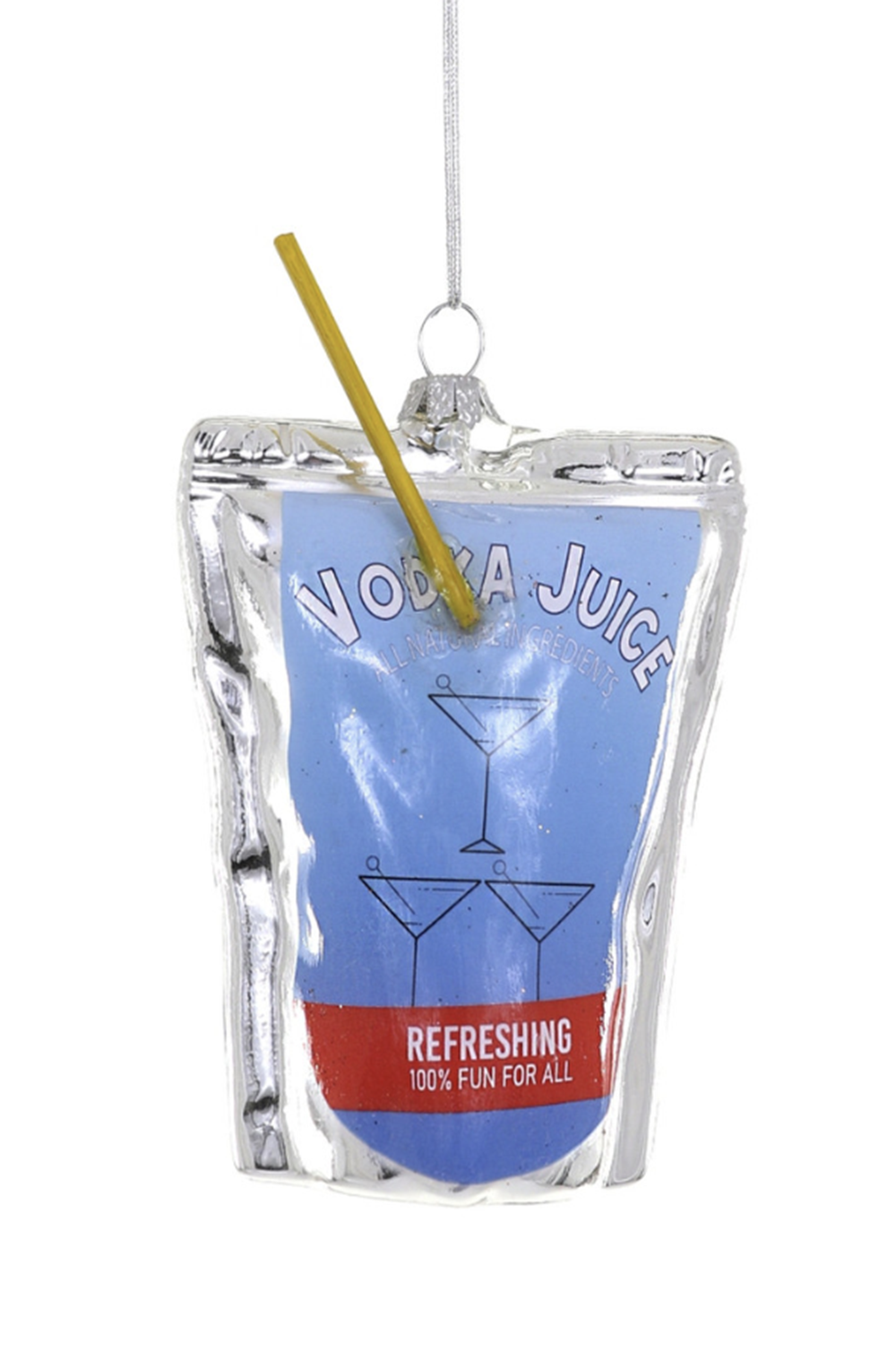 Glass Ornament - Vodka Juice Pouch