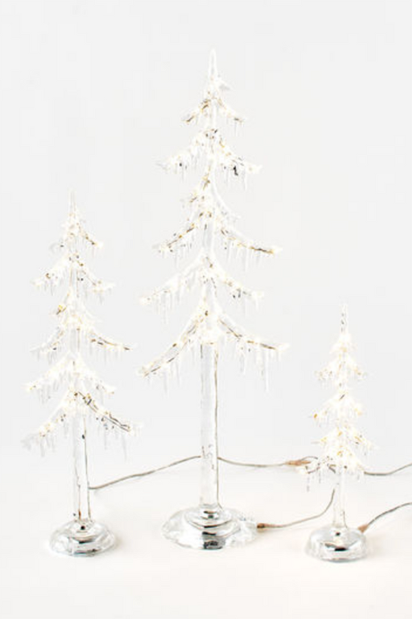 Frosted Icicle Tree with Lights