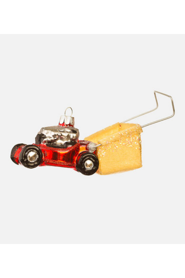 Glass Ornament - Vintage Lawn Mower