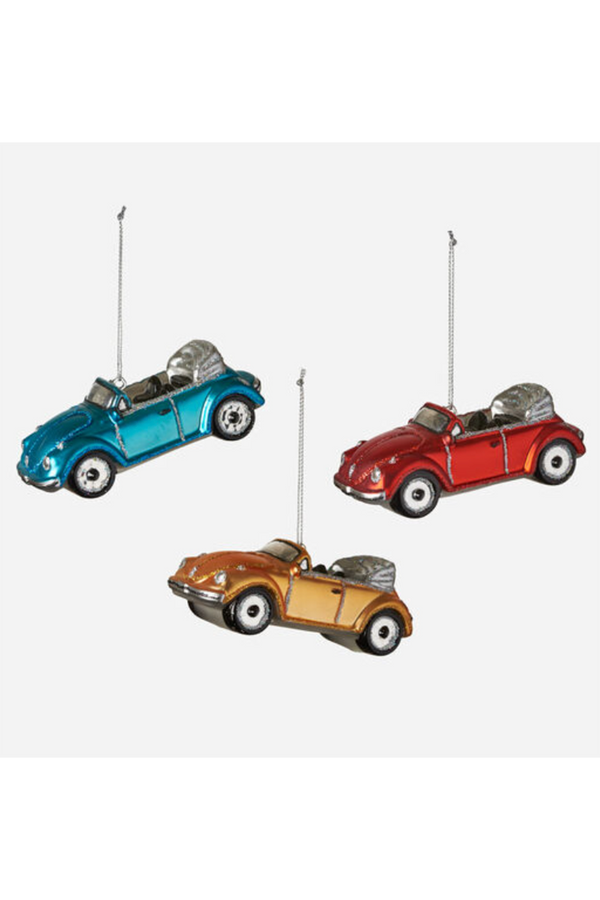 Glass Ornament - Cartoon Convertible