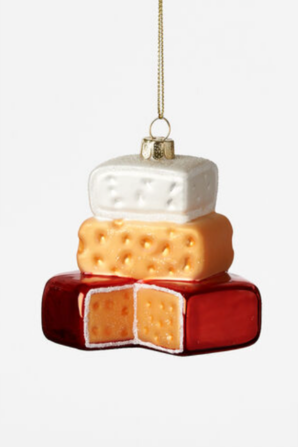 Glass Ornament - Cheese Tower