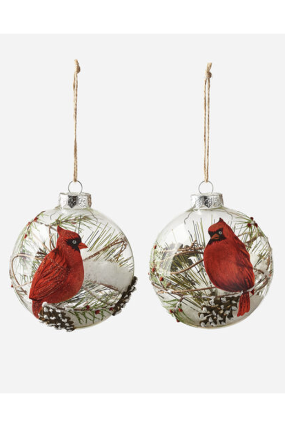 Glass Ornament - Cardinal Ball