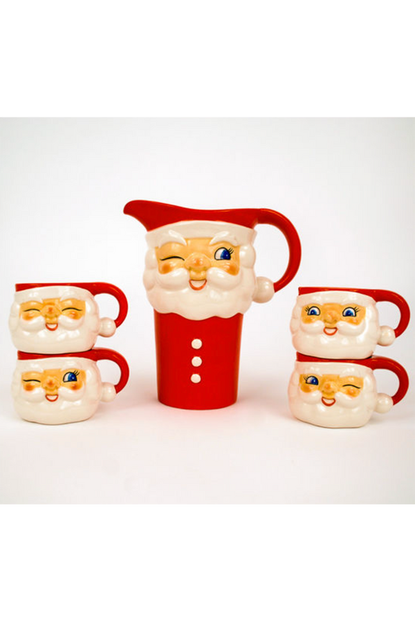Santa Pitcher + Cups Set