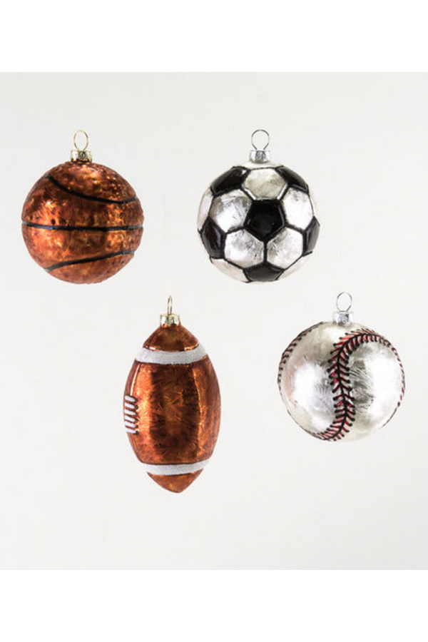 Glass Ornament - Big Kid Sports Ball