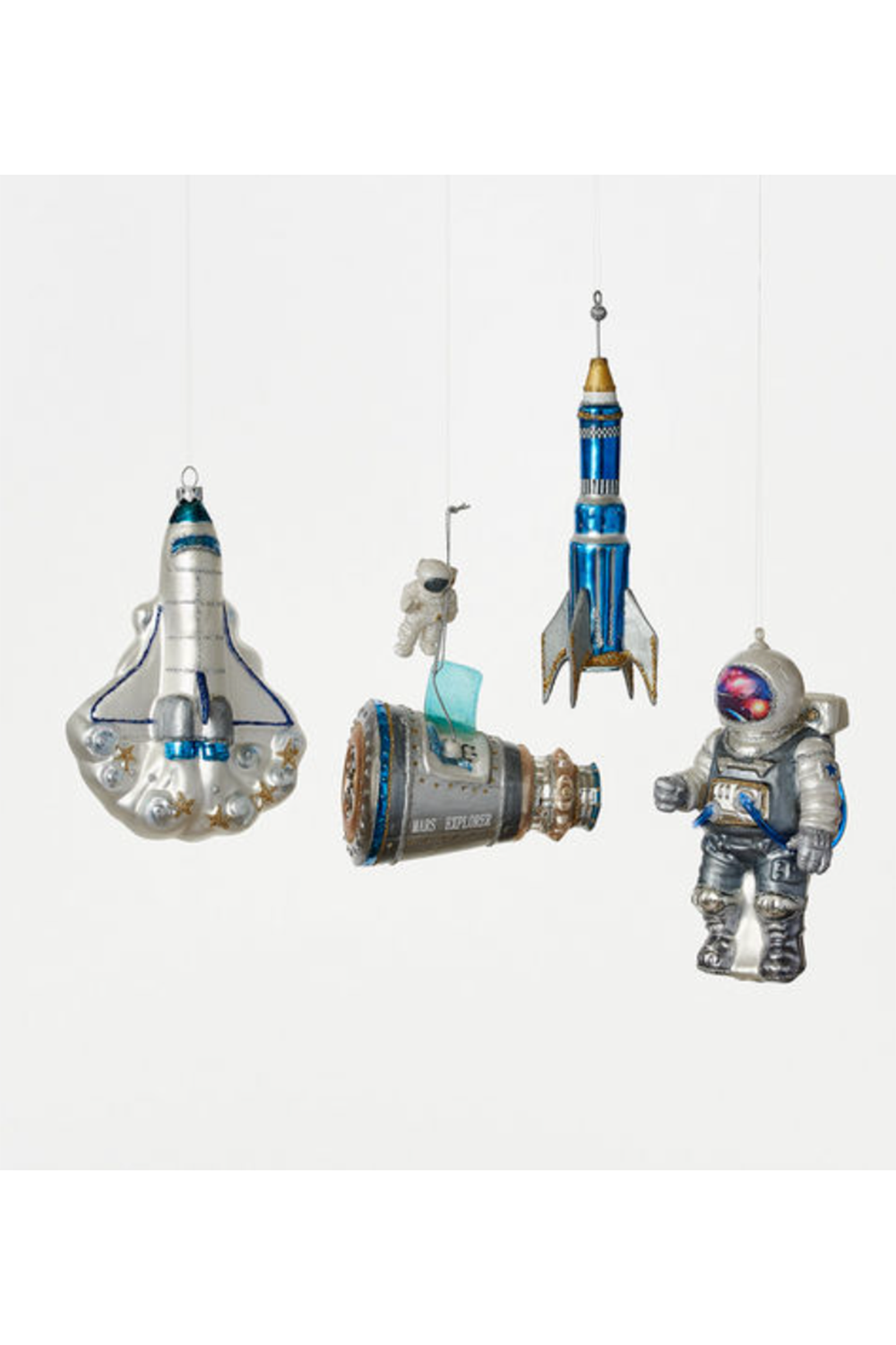 Glass Ornament - Space Figures