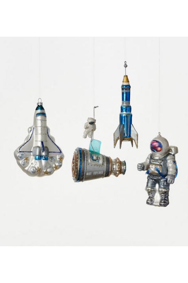 Glass Ornament - Space Figures