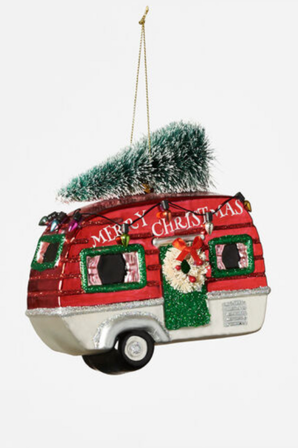 Glass Ornament - Merry Christmas Camper