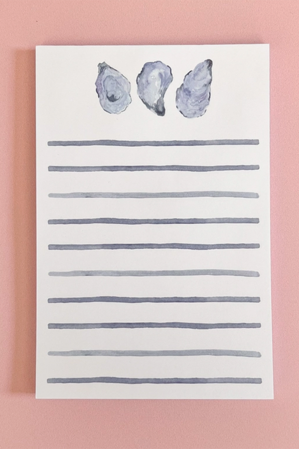 Trendy Notepad - Drawn Mussel / Oyster Shells