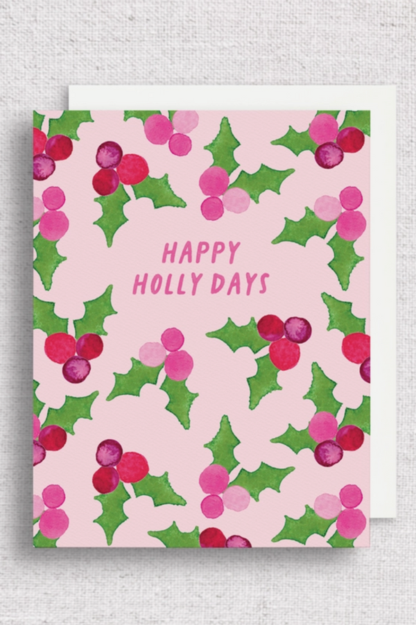 GT Holiday Greeting Card - Holly Days