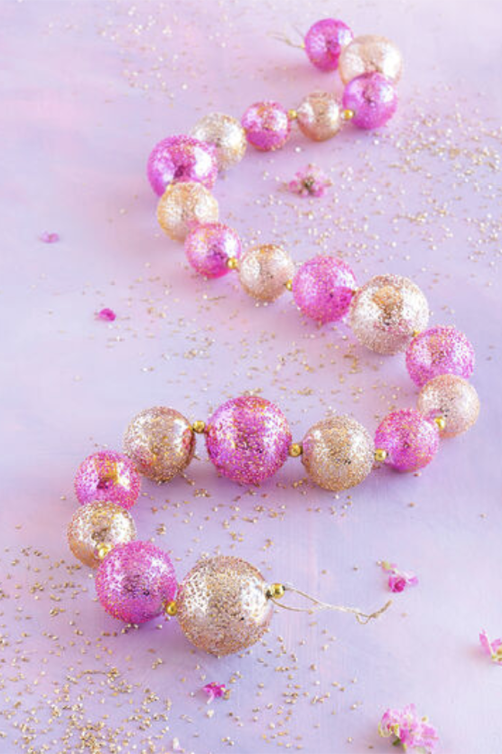 Glass Pink Stubble Garland