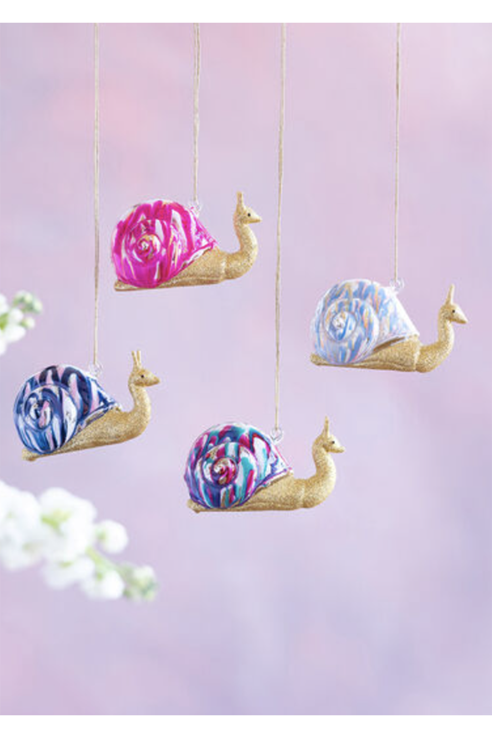 Glass Ornament - Marble Snail