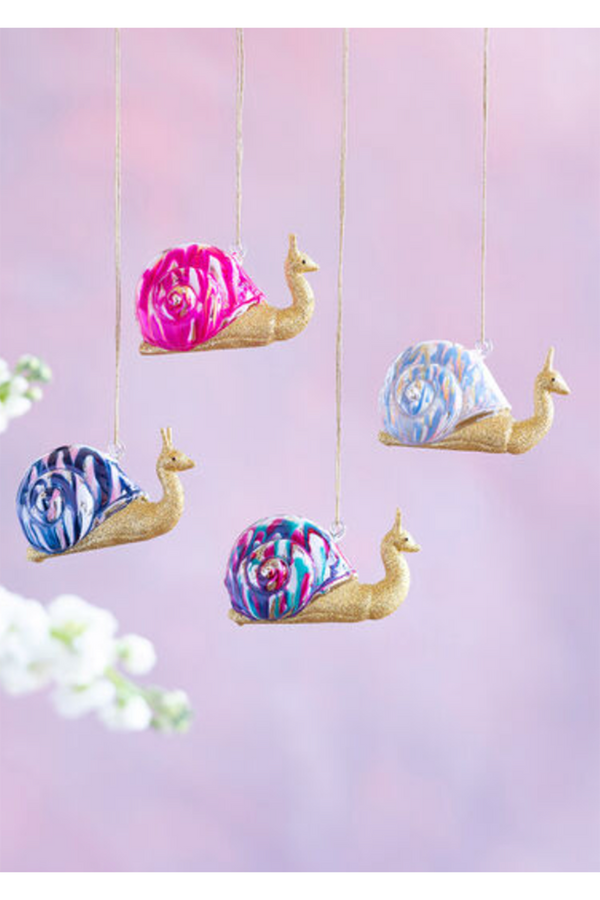 Glass Ornament - Marble Snail