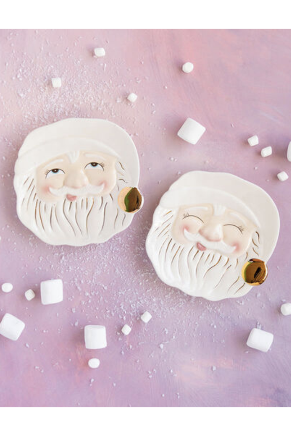 Whimsical Papa Noel Cookie Plate Cream