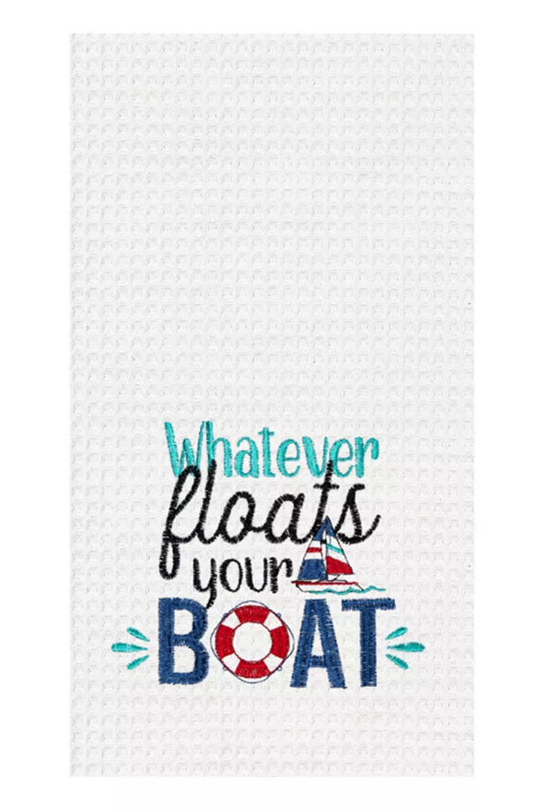 Waffle Kitchen Towel - Floats Your Boat