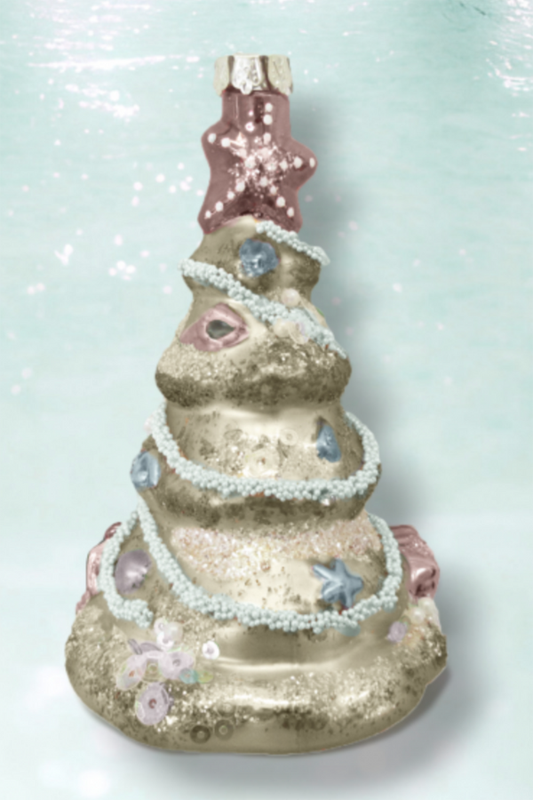 Glass Ornament - Coastal Sand Tree