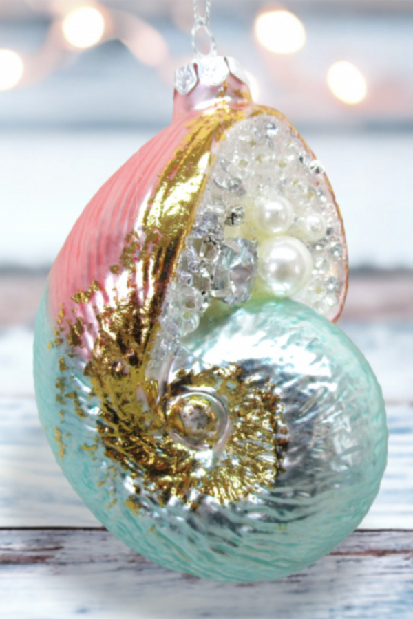 Glass Ornament - Metallic Shell