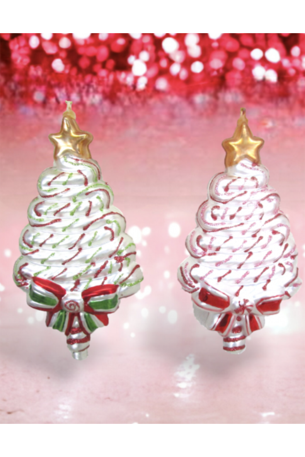 Glass Ornament - Peppermint Tree