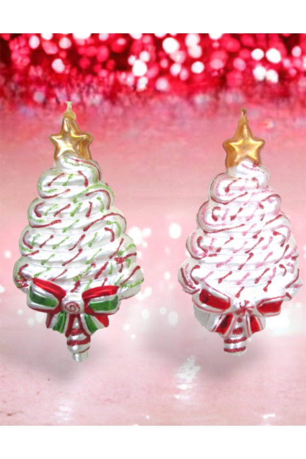 Glass Ornament - Peppermint Tree