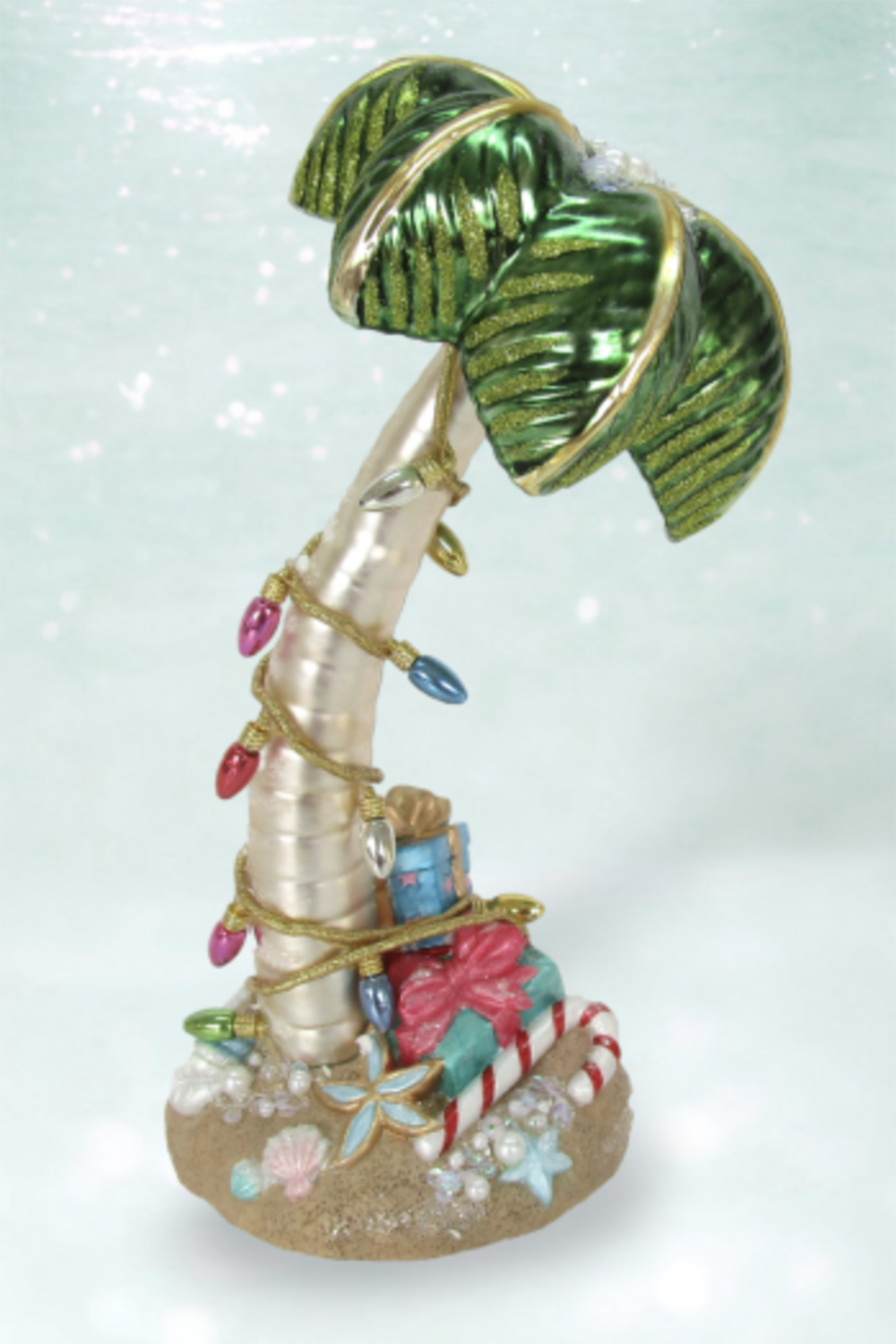 Glass Figure - Palm Tree with Presents
