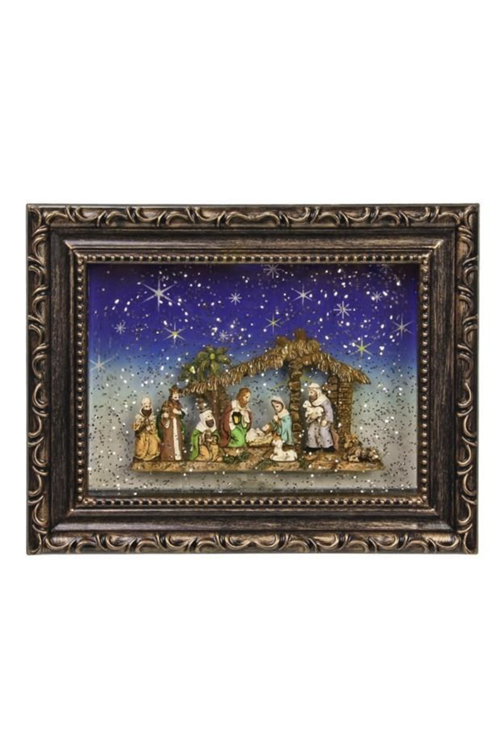 Framed Water Nativity Figure