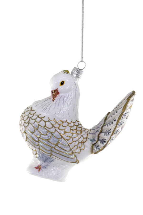 Glass Ornament - Dove