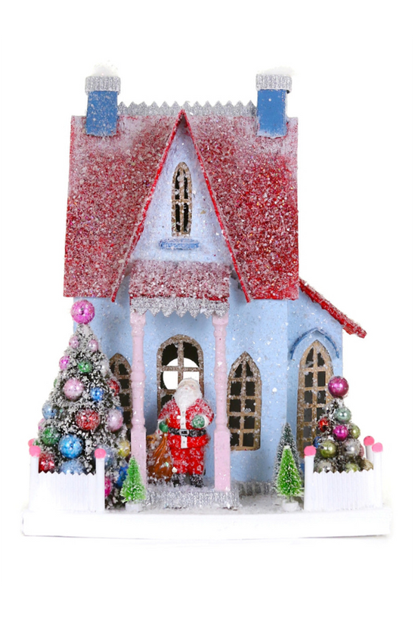Whimsical Village House - Holly Jolly Christmas