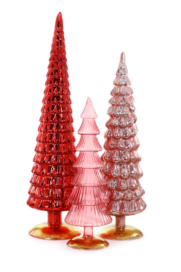 LARGE Glass Hue Tree - Red