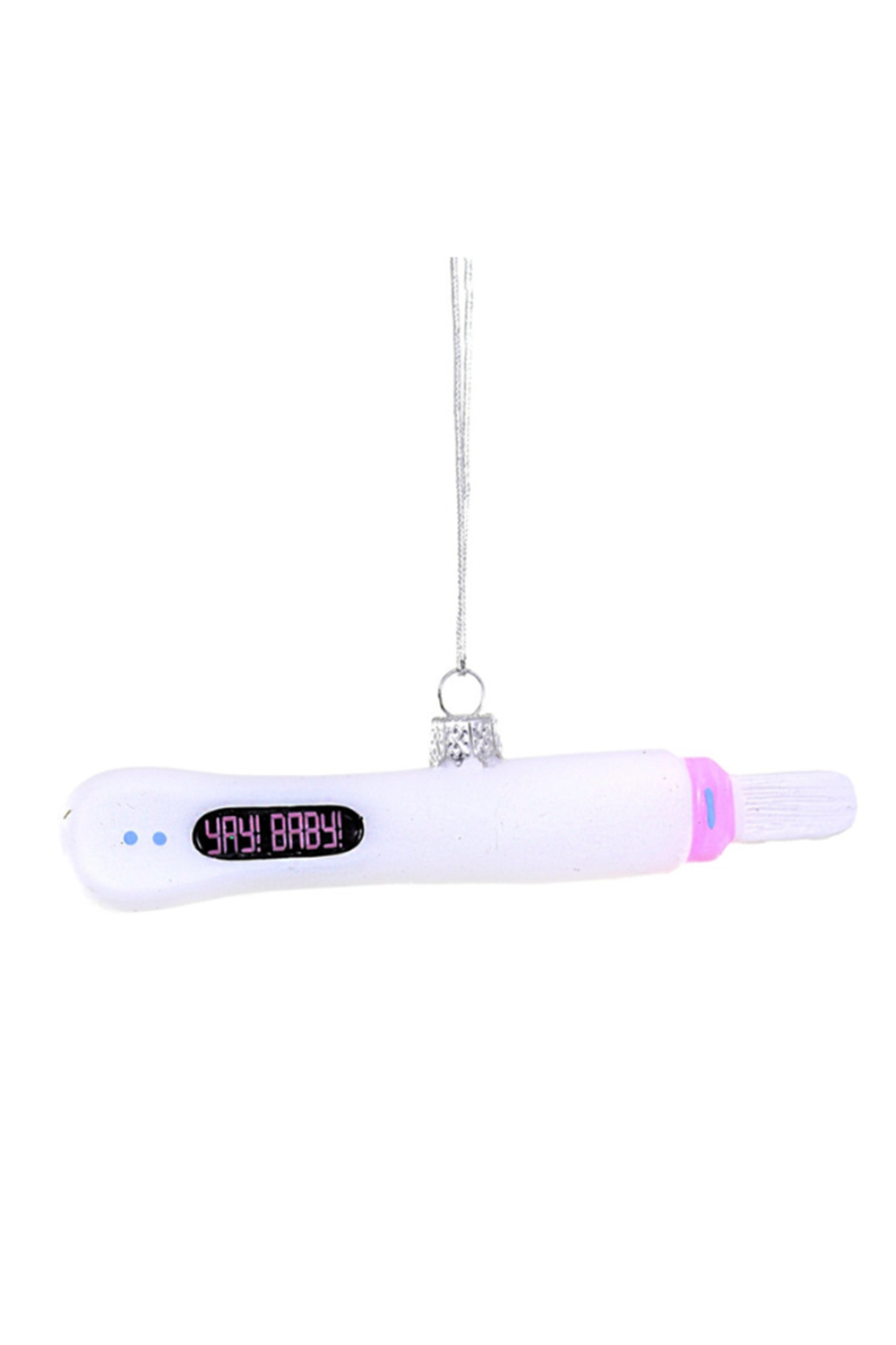 Glass Ornament - Pregnancy Test YAY BABY