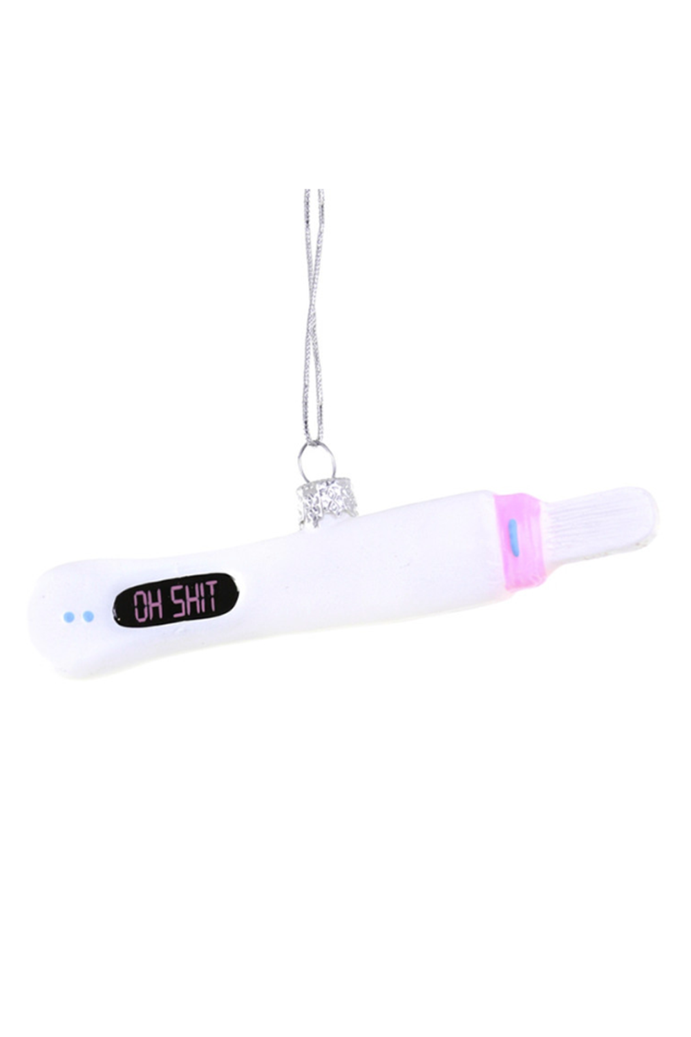 Glass Ornament - Pregnancy Test OH SHIT