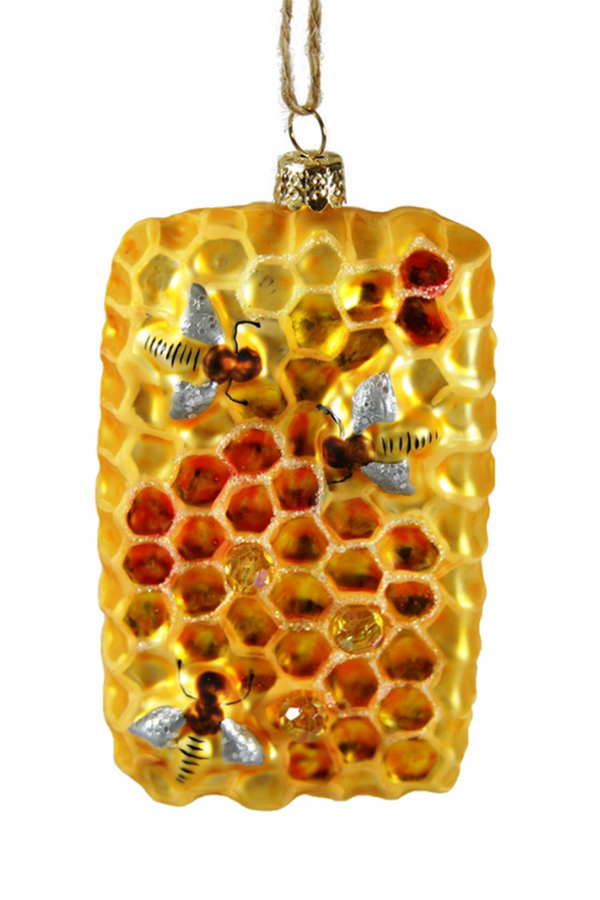 Glass Ornament - Honeycomb