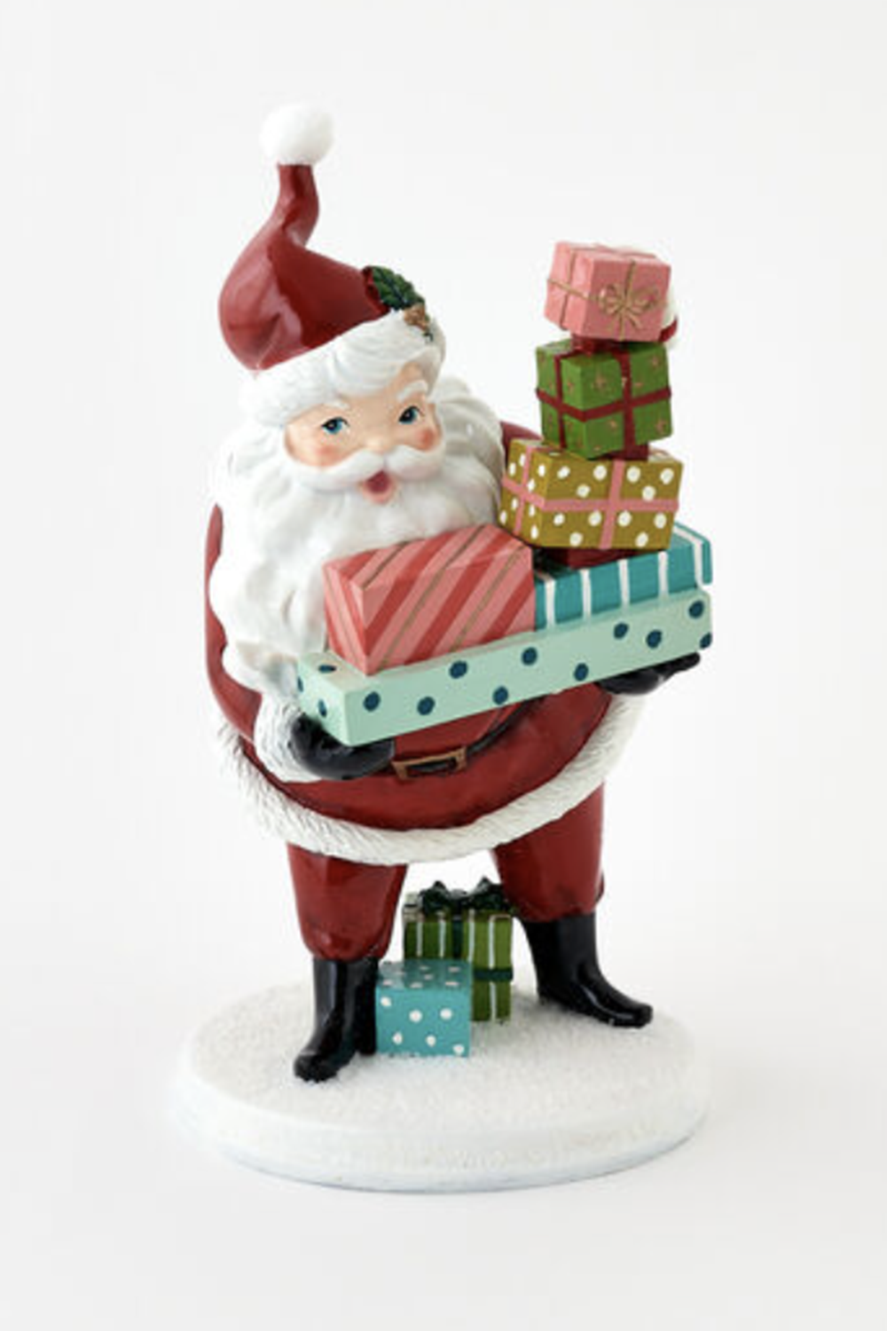 Santa with Gift Boxes Figure