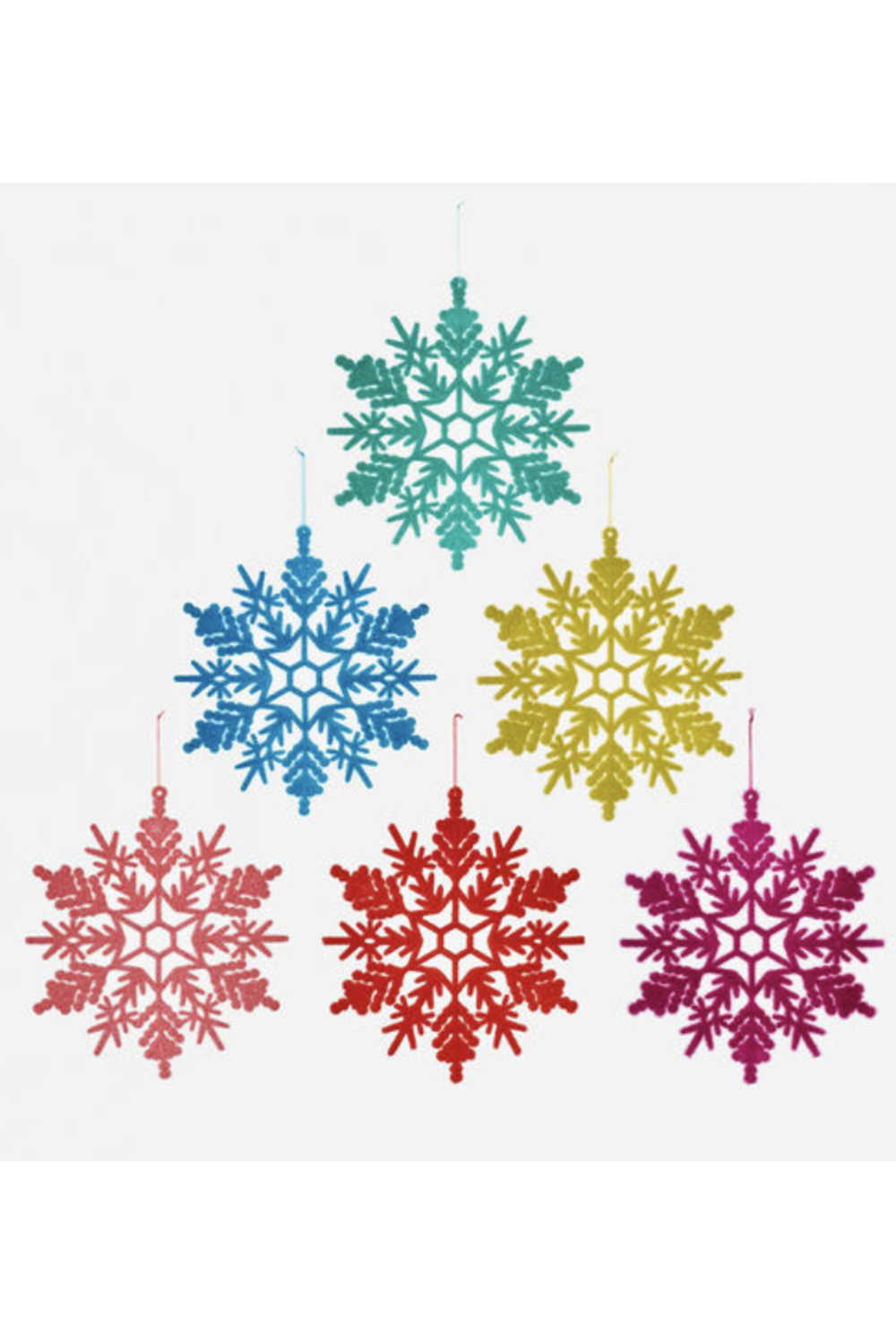 Soft Ornament - Flocked Snowflake