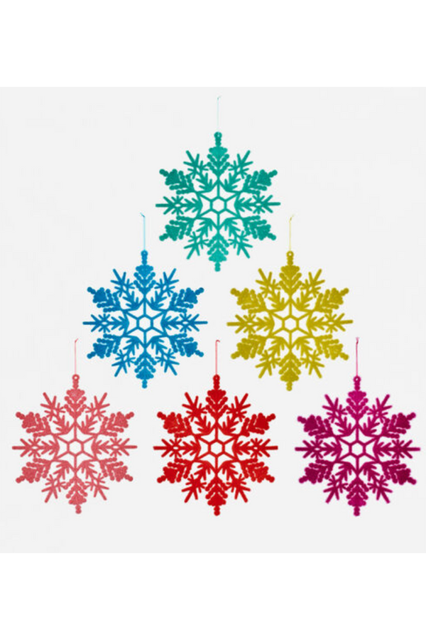 Soft Ornament - Flocked Snowflake