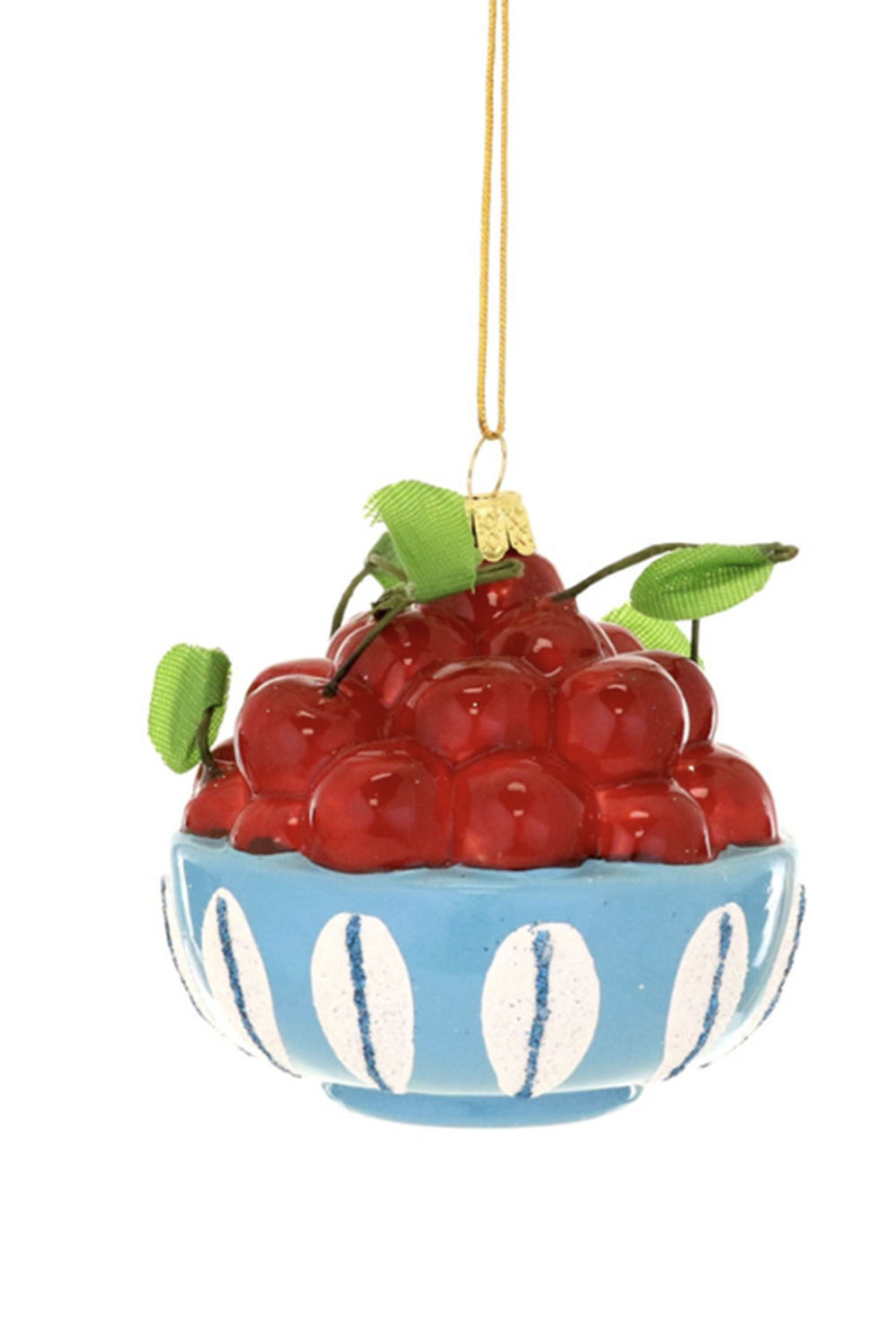 Glass Ornament - Bowl of Cherries