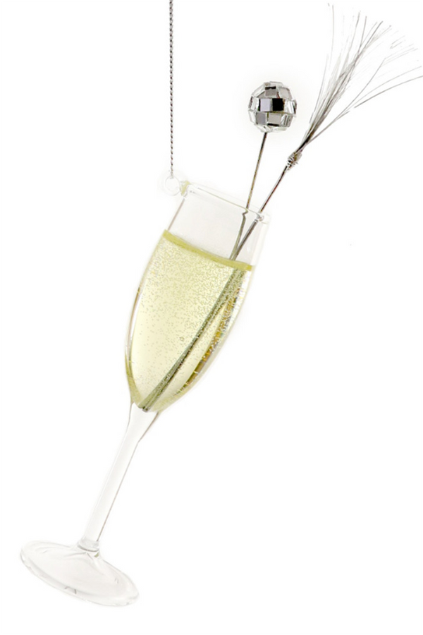 Glass Ornament - Pop Fizz Clink Disco Bubbles