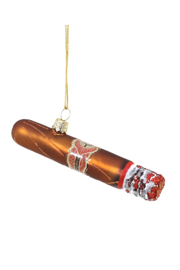 Glass Ornament - Burning Cigar