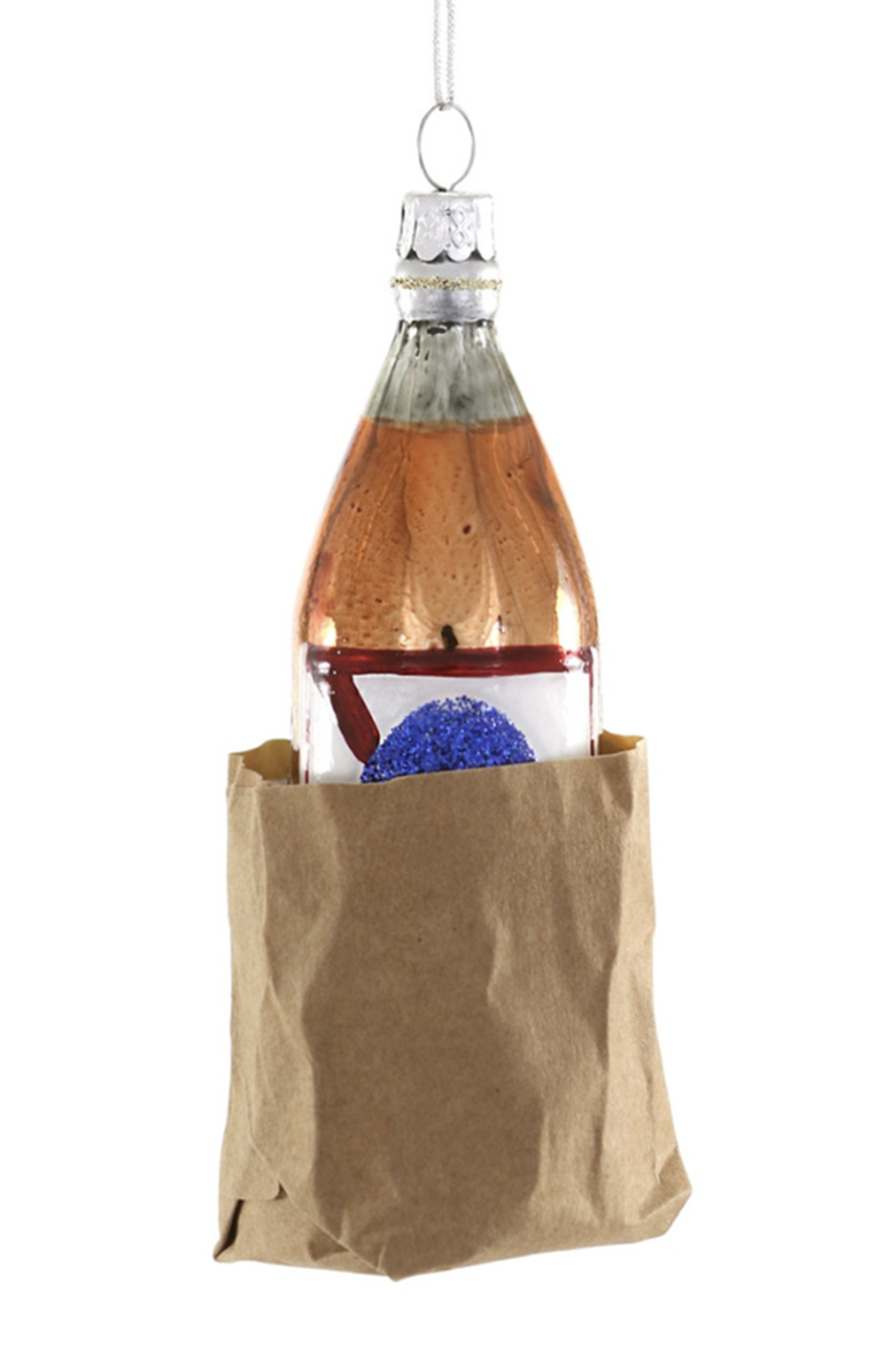 Glass Ornament - Beer in a Bag