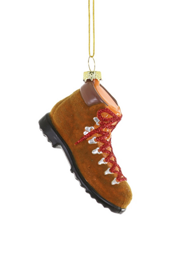 Glass Ornament - Vintage Hiking Boots