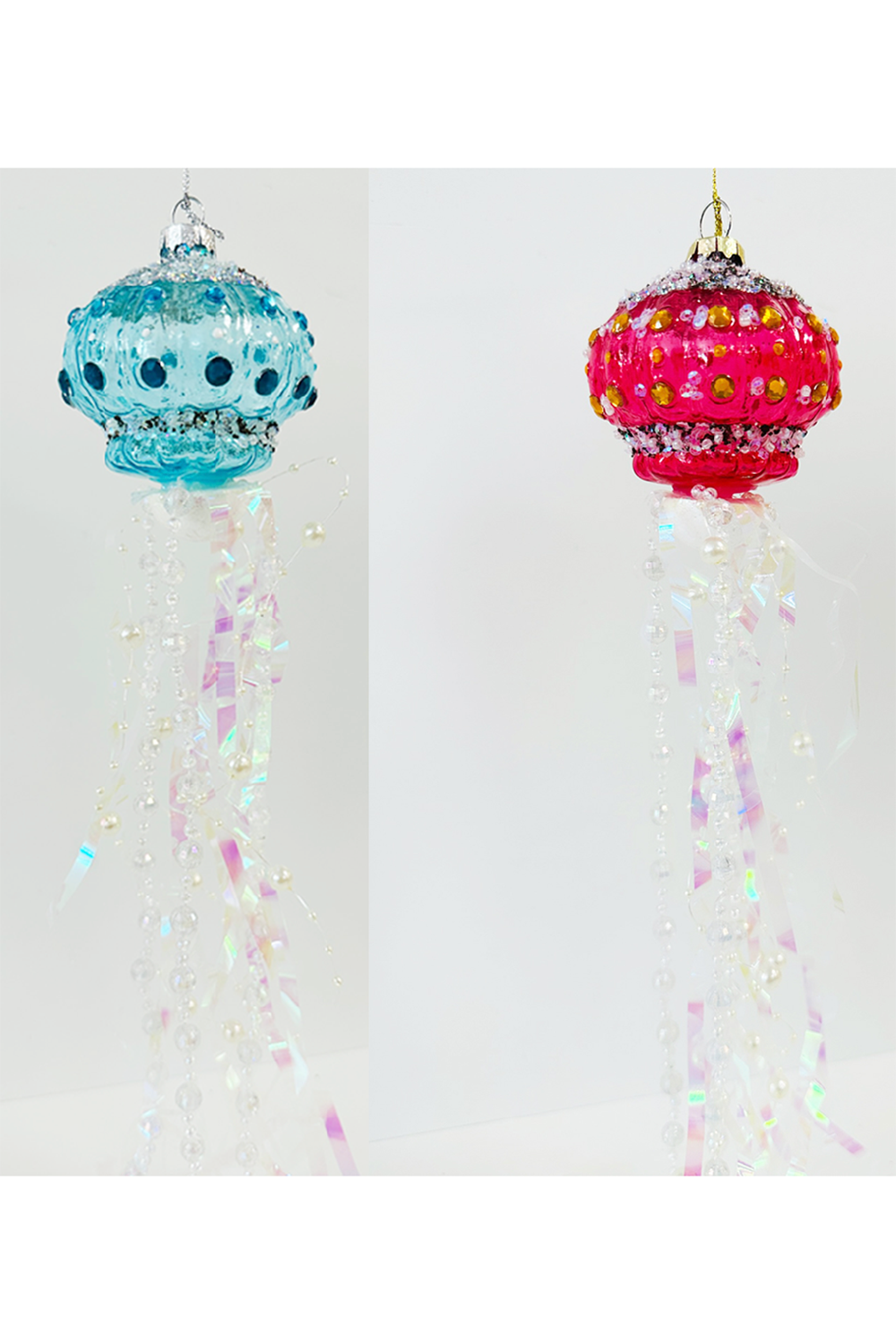 Glass Ornament - Jeweled Jellyfish
