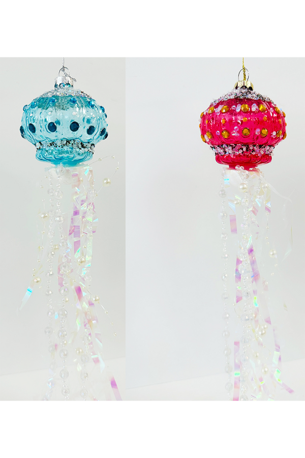 Glass Ornament - Jeweled Jellyfish